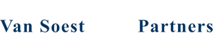 logo van soest partners blauw & wit
